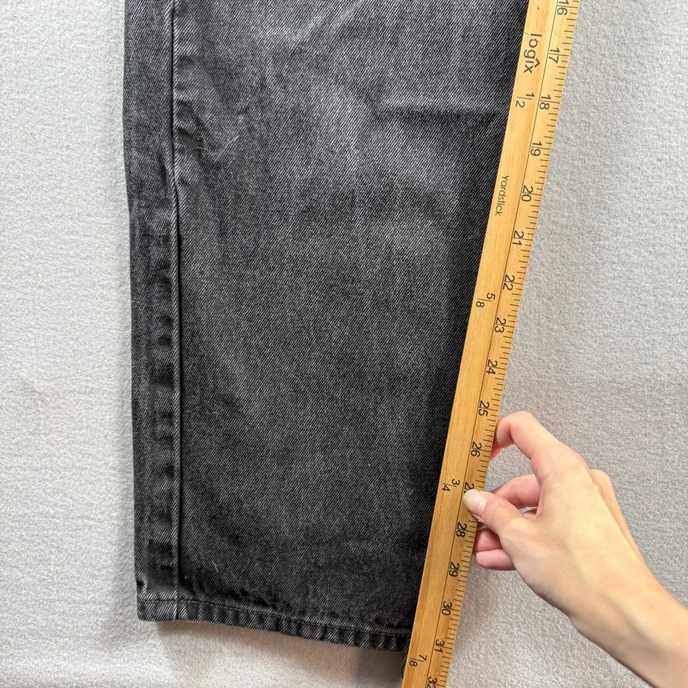 Levi's 550 Jeans Men 36x34 (Fit 36x31) Black Relaxed Fit Tapered Leg Denim